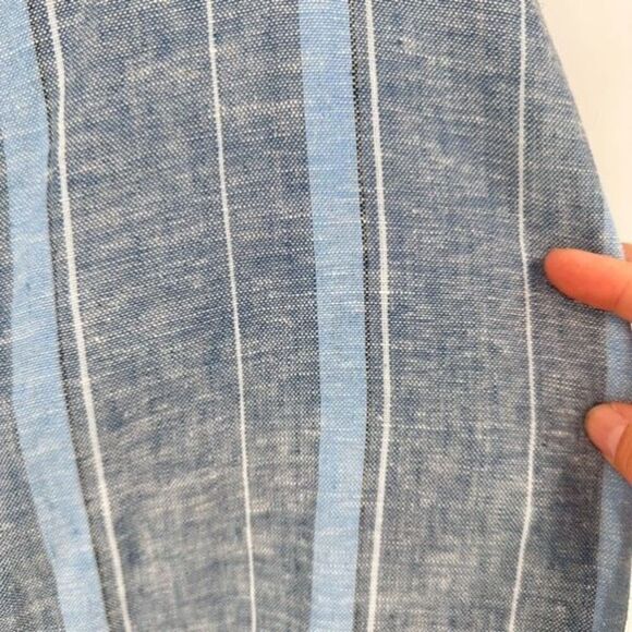 NWT Supply & Demand Women's Striped Linen Fringe Sleeveless Tank Top Blue Medium - Picture 7 of 14